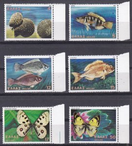 Greece, Fauna, Fishes, Marine Life, Butterflies MNH / 1981