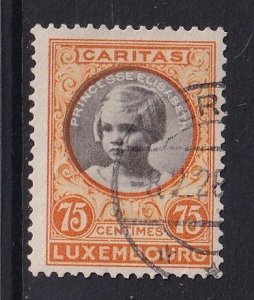 Luxembourg   #B27  used 1927  Princess Elisabeth 75c