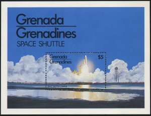 Grenada Gren 460-463, 464, MNH. Mi 470-473, Bl.59. Space Shuttle 1981. Lift-off.