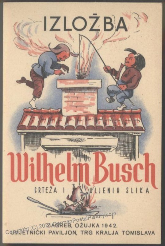 Croatia 1942 WWII Wilhelm Busch Croatian Advertising Cover 102199