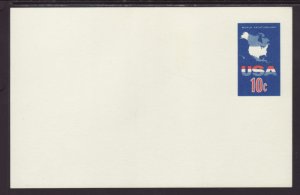 US UX59 Map Postal Card Unused