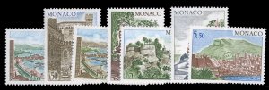 Monaco #948-954 Cat$25.05, 1974-77 Views, complete set, never hinged