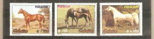 PARAGUAY 2002 FAUNA HORSES  Mi 4877-9 YV 2852-4 MNH