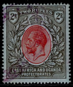 EAST AFRICA and UGANDA GV SG54, 2r red & black/blue, USED.