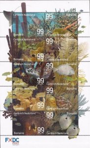 Caribbean Netherlands - 2017 Coral Reef Life - 10 Stamp Sheet - Scott #85 