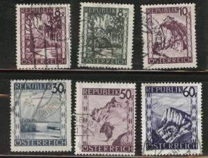 Austria Osterreich Scott 483-488 used 1946-7 set CV $4.10