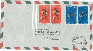 FLOWERS: POSTAL HISTORY : SOMALIA - AIRMAIL COVER to ITALY - 1958