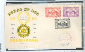 Panama C150-C152 FDC 50th Anniv. Rotary