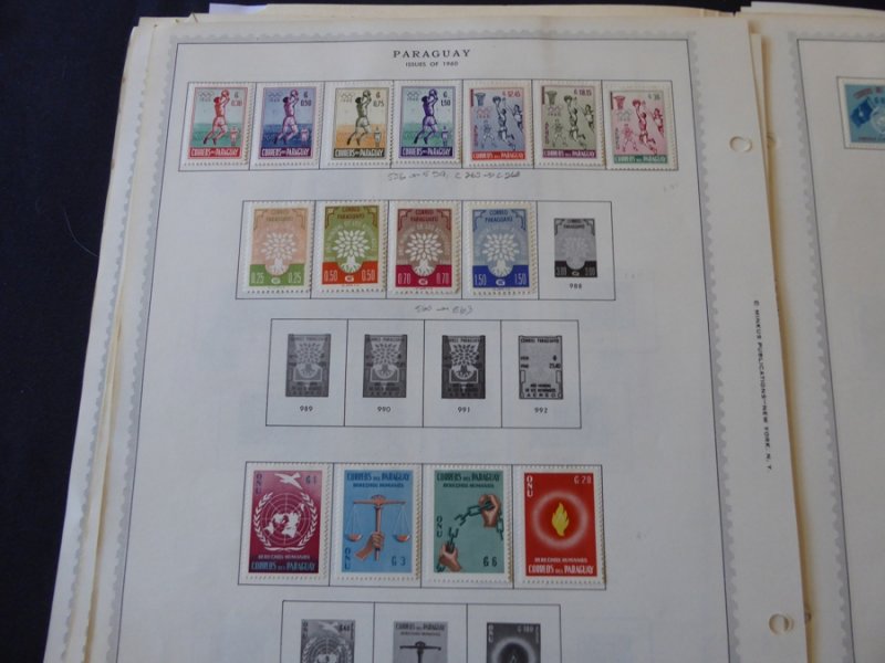 Paraguay 1941-1965 Stamp Collection on Album Pages