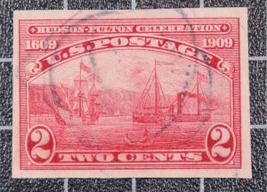 Scott 373 - 2 Cents Husdon-Fulton - Used - Nice Stamp SCV - $27.50