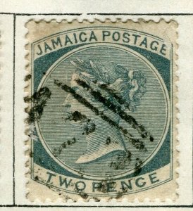 JAMAICA; 1883 early classic QV issue used 2d. value