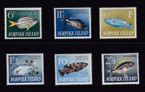 1962 Norfolk Island Fish set HM SG43-8