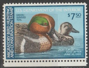 U.S. Scott #RW46 Duck Stamp - Mint NH Single