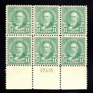 563 Mint,OG,NH... Plate Block of 6... SCV $70.00