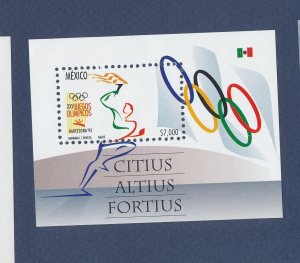 MEXICO - Scott 1748 - MNH S/S -  Olympics, - 1992
