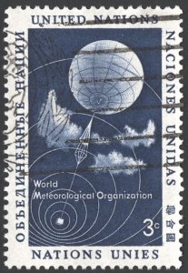 SC#49 3¢ United Nations: World Meteorlogical Organization (1957) Used