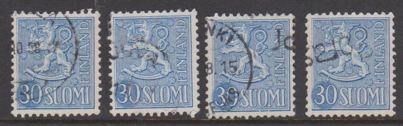 Finland Sc#323 x 4 Copies Used
