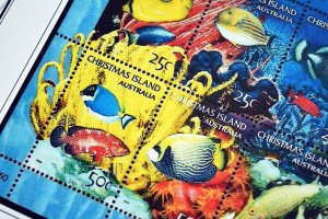 COLOR PRINTED CHRISTMAS ISLAND 1958-2010 STAMP ALBUM PAGES (94 illustr. pages)