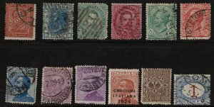 Italy Assortment of Early Sc# 25,35,45,46,76,94,95,100,105,174B,200,J14