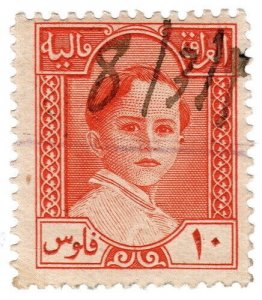 (I.B) Iraq Revenue : Duty Stamp 10f (King Faisal II) 