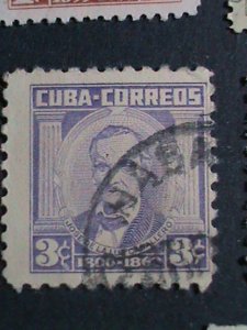 ​CUBA-1954-SC#519//528 10 OVER 70 YEARS OLD CUBA FAMOUS PERSONS USED STAMPS-