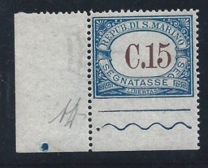 1939 SAN MARINO, Postage n . 55a MNH / ** NA BOTTOM Signature Bolaffi / ADiena