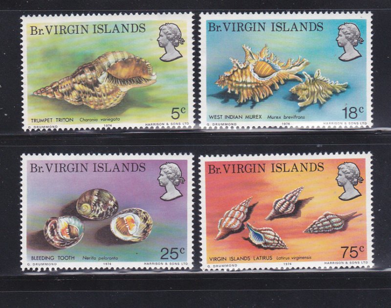 Virgin Islands 274-277 Set MNH Sea Shells