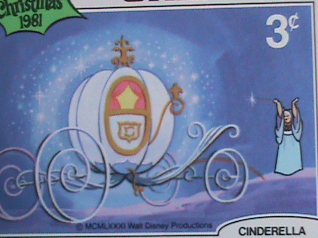 ​DISNEY-GRENADA STAMP-1981-  DISNEY CARTOON- CINDERELLA MINT SET VERY FINE