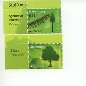 2011 Slovenia Europa - Forests Set of 2  (New Issue) MNH