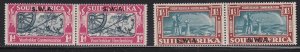 South West Africa Scott #'s 133 - 134 set mint hinged scv $ 35 ! see pic !