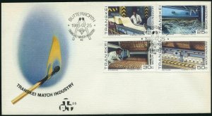 SA-Transkei 163-166,FDC.Michel 172-175. Match Industry,1985.