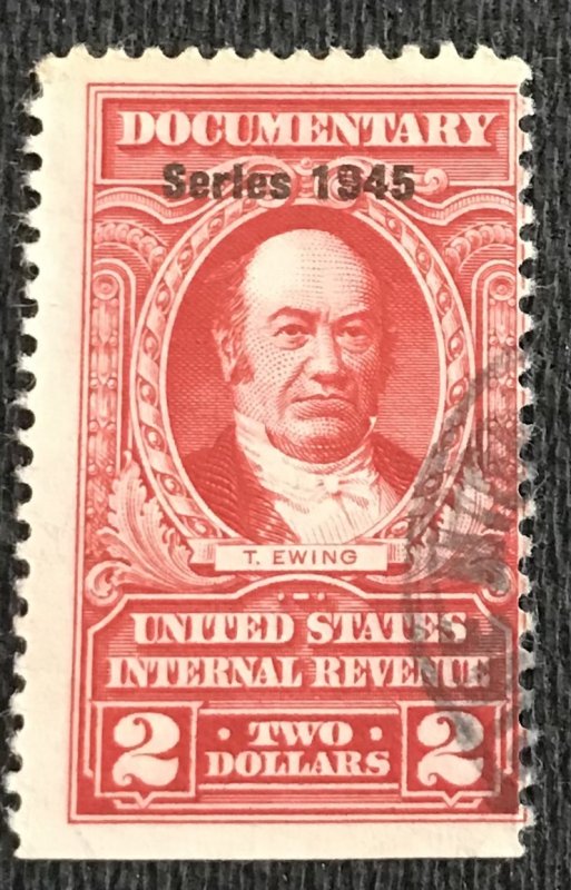 US Used #R424 Straight Edge Single Revenue Documentary T Ewing L37