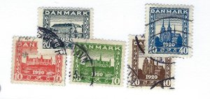 Denmark SC#156-160 Used F-VF...enjoy the deal!!