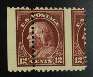 MOMEN: US STAMPS #512 VAR. MISPERF MINT OG NH LOT #53024