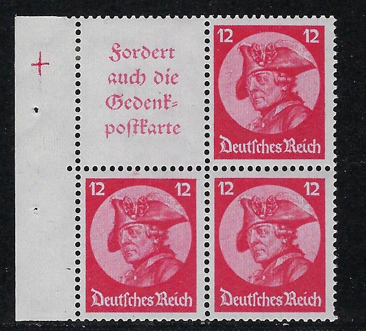Germany Scott # 399 (3), label A4, mint nh, se-tenant, Mi# W45