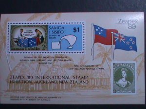 SAMOA 1980-ZEAPEX'80 INTL. STAMPS SHOW- -NEW ZEALAND  MNH S/S VERY FINE