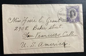 1923 Nukualofa Tonga Toga Cover To San Francisco CA USA 