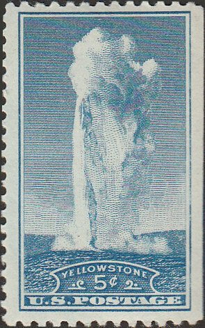 # 744 MINT NEVER HINGED ( MNH ) Blue Old Faithfull National Parks