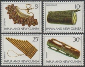 Papua New Guinea 1969 SG165-168 Musical Instruments set MLH