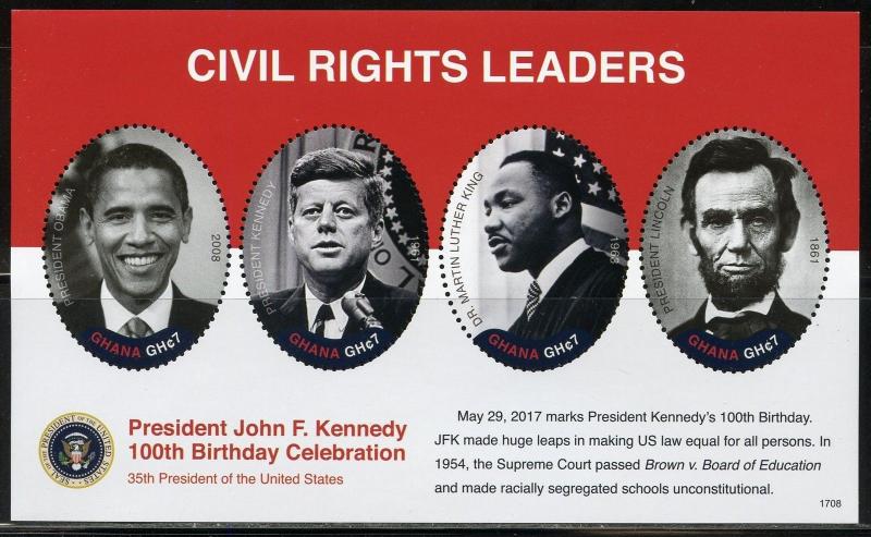 GHANA 2017  100th BIRTHDAY CELEBRATION JOHN F. KENNEDY CIVIL RIGHTS LEADERS