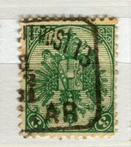 BOSNIA; 1880s classic Eagle Arms issue used 10k. value fine POSTMARK