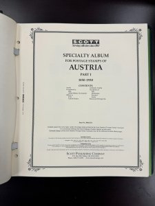 SCOTT SPECIALTY ALBUM FOR AUSTRIA, PART 1, 1850-1930