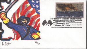 Four Dave Curtis Reductive Cut Event Covers for 2011 The Civil War: 1861 Issue