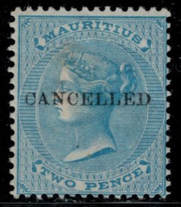 Mauritius #33  cancelled overprint  CV $70.00