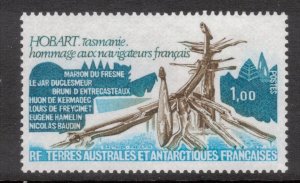 FRENCH ANTARCTIC 1979 French Navigators Monument; Scott 81, Yvert 77; MNH