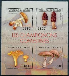 BURUNDI 2012 SHEET bur12622a MUSHROOMS CHAMPIGNONS