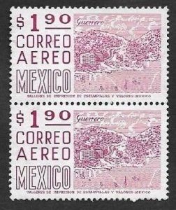 SD)1950-56 MEXICO GUERRERO, ACAPULCO IN FRONT OF THE SEA 1.90P SCT C447, B/2 MNH