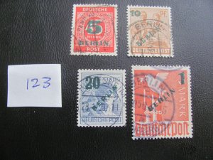 GERMANY BERLIN 1949 USED  9N64-67 SET VF/XF $26 (123)