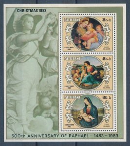 [116558] Aitutaki 1983 Christmas Art paintings Raphael Souvenir Sheet MNH