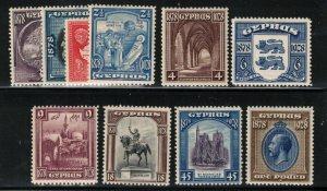 Cyprus #114 - #123 Mint Fine - Very Fine Original Gum Hinged Set